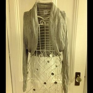 Armani exchange light gray knit bolero